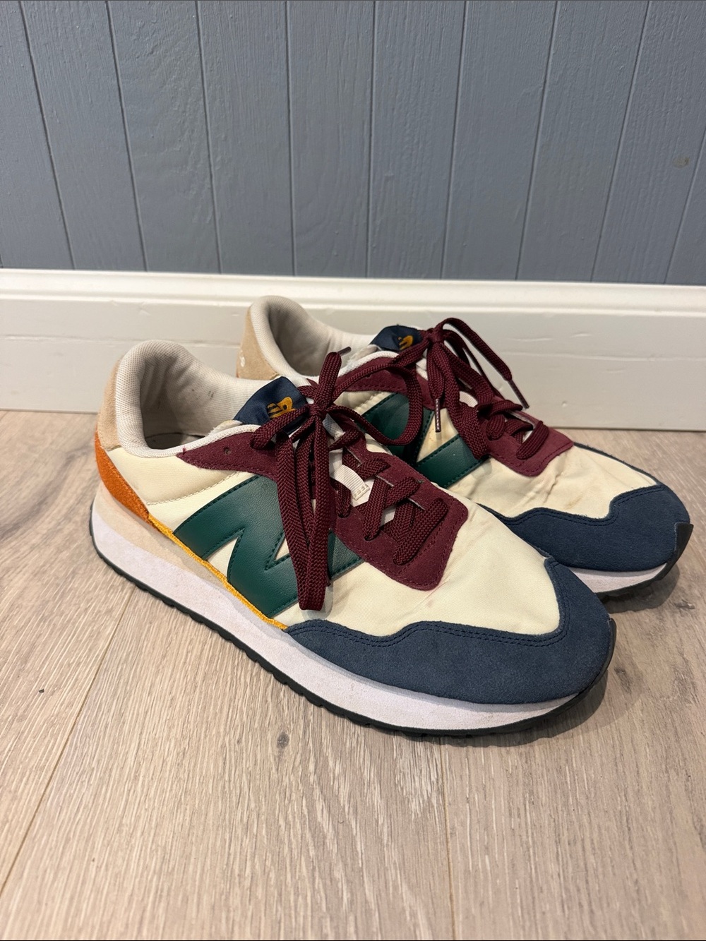 Men's Multi-Color Casual Sneakers - New Balance Burgundy, Green & Blue